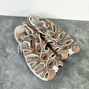 Keen brown whisper water sandals outdoor leather size 9 women’s
